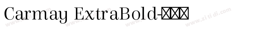 Carmay ExtraBold字体转换